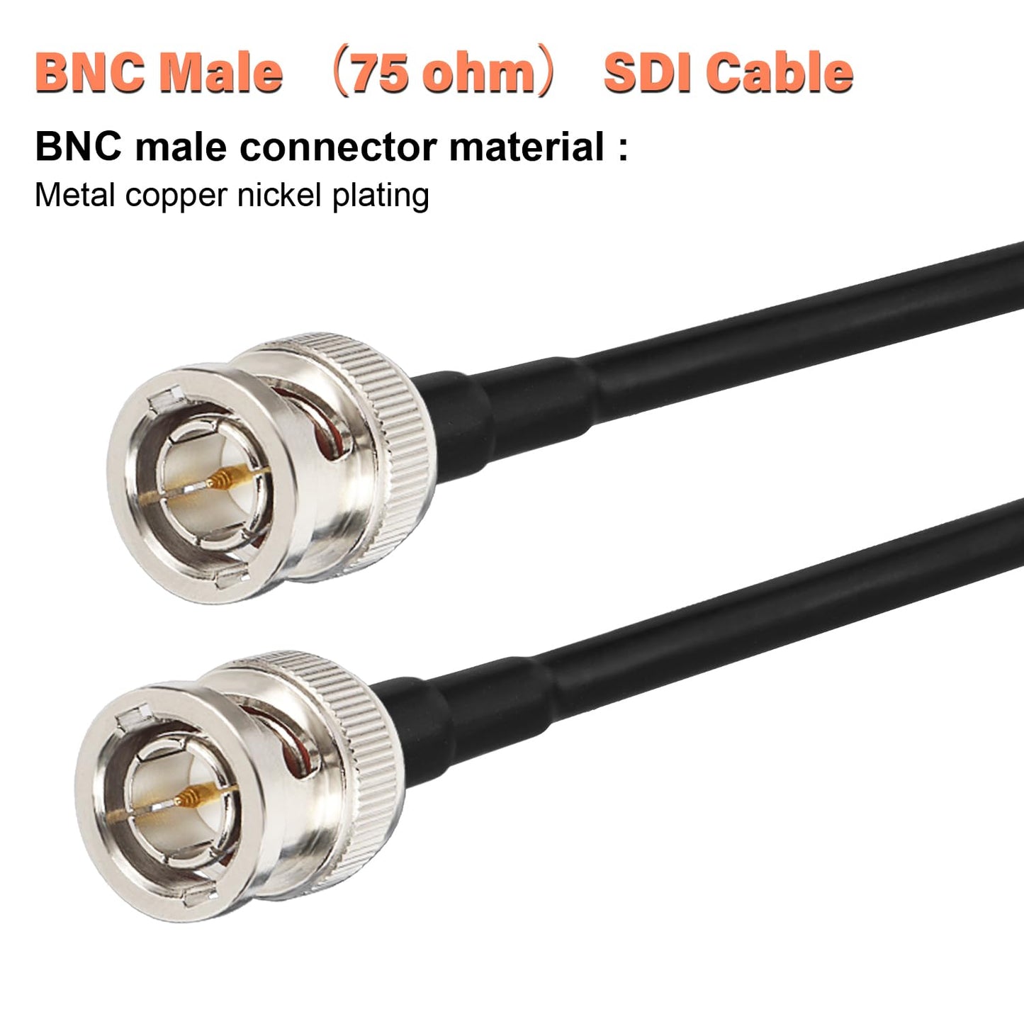 XRDS -RF SDI Cable 10ft, Flexible 3G HD-SDI Cables, BNC to BNC Video Cable 75 Ohm RG179 Extension Cable for 4K 1080P 3G-SDI Camera Monitor Vedio