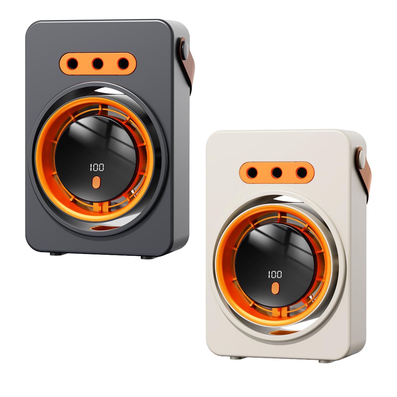 2 Pack 3-Hole 2 in 1 Desktop Cooling Humidification Circulating Fan