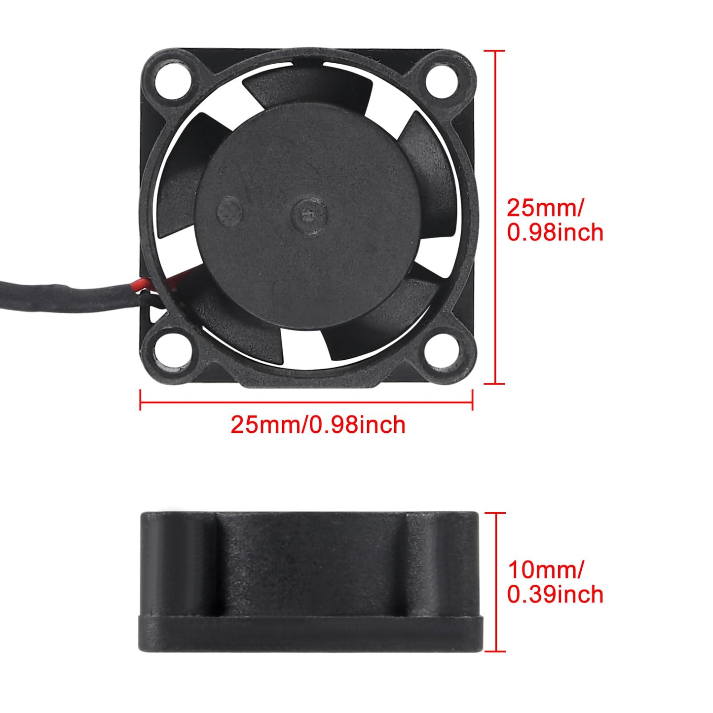 AITIAO 6PCS USB Brushless Cooling Fan 2510 DC 5V USB Fan 3D Printer Micro Fans Brushless Cooling 25mmx10mm
