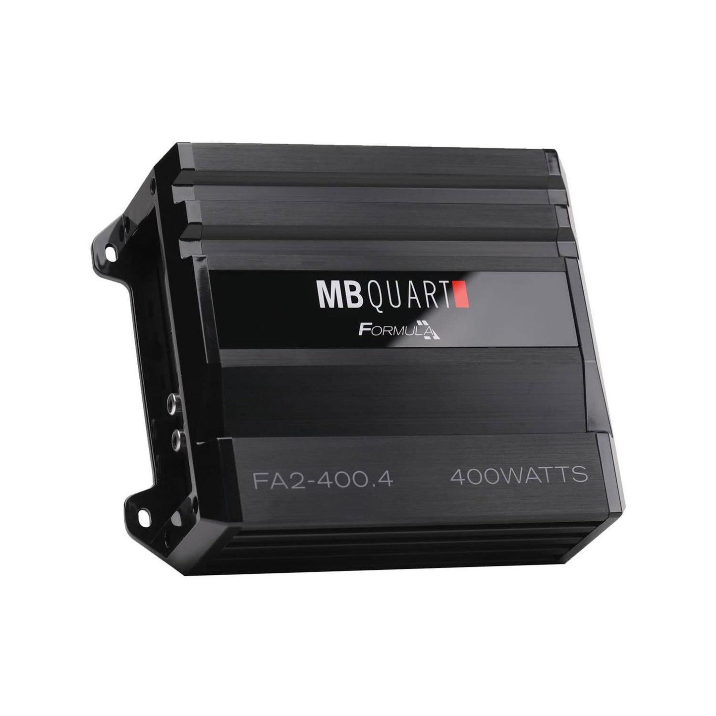 MB Quart Formula 400 Watt 1 Ohm Stable 4 Channel Full Range Class Q1 Car Audio Mobile Amplifier with Bass Remote, FA2-400.4, Black