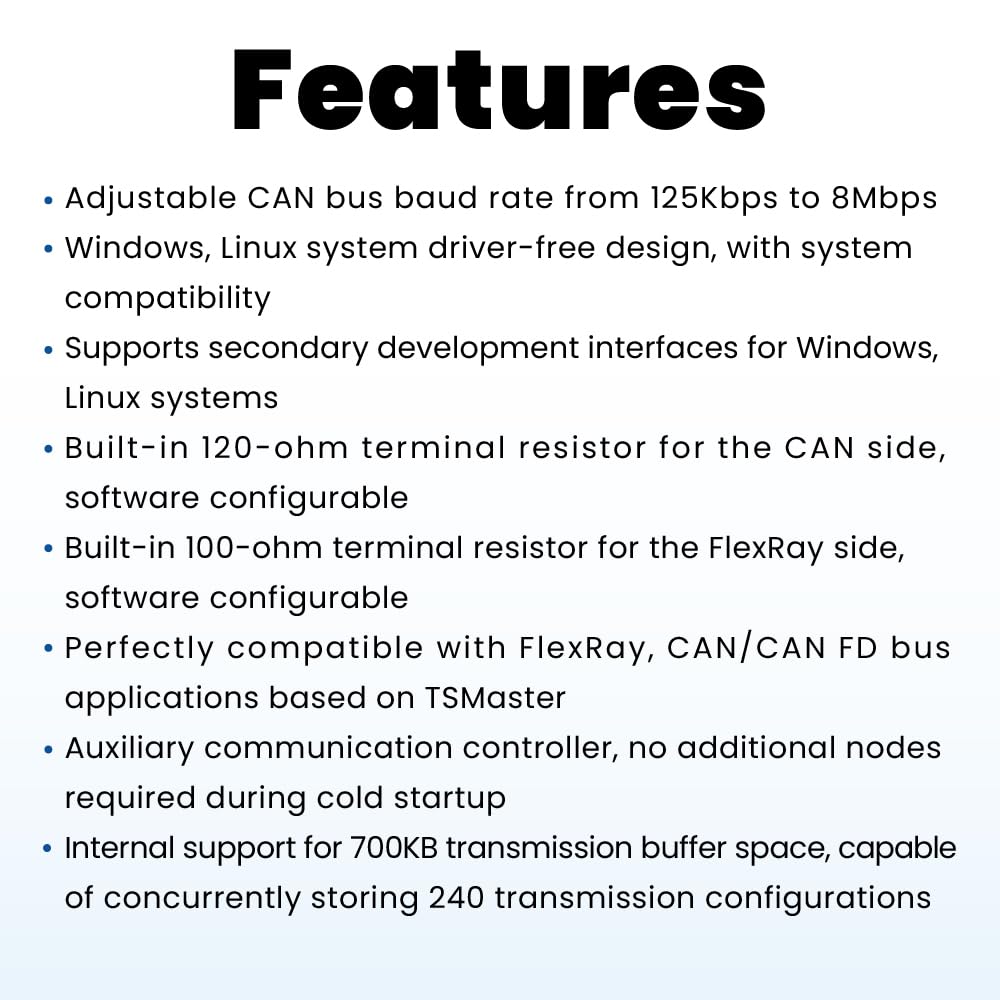 TOSUN Technology - Auto Grade - 2 CH CAN FD and 2 FlexRay to USB 2.0 Adapter