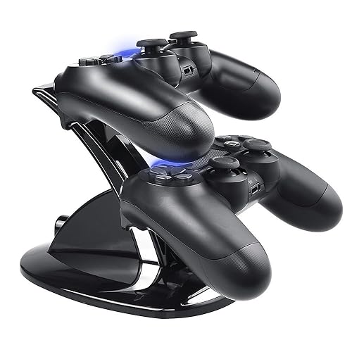 Controller Charger Dock Station for PS4, Controller Charger for PlayStation 4 - Fast Charging Station for 2 Controllers, Replacement Charging Dock