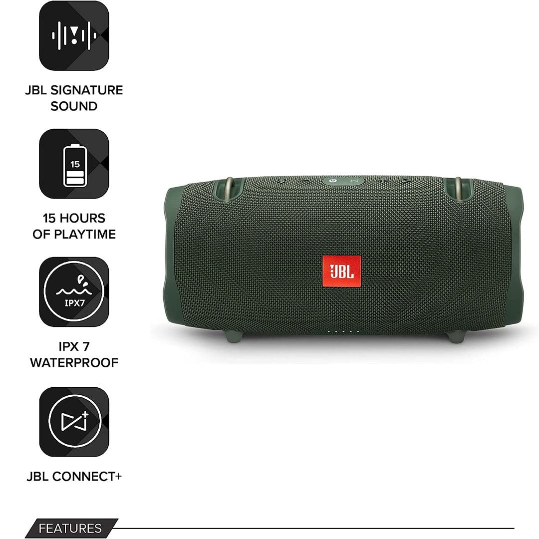 JBL Xtreme 2 Portable Wireless Bluetooth Speakers - Pair (Green)