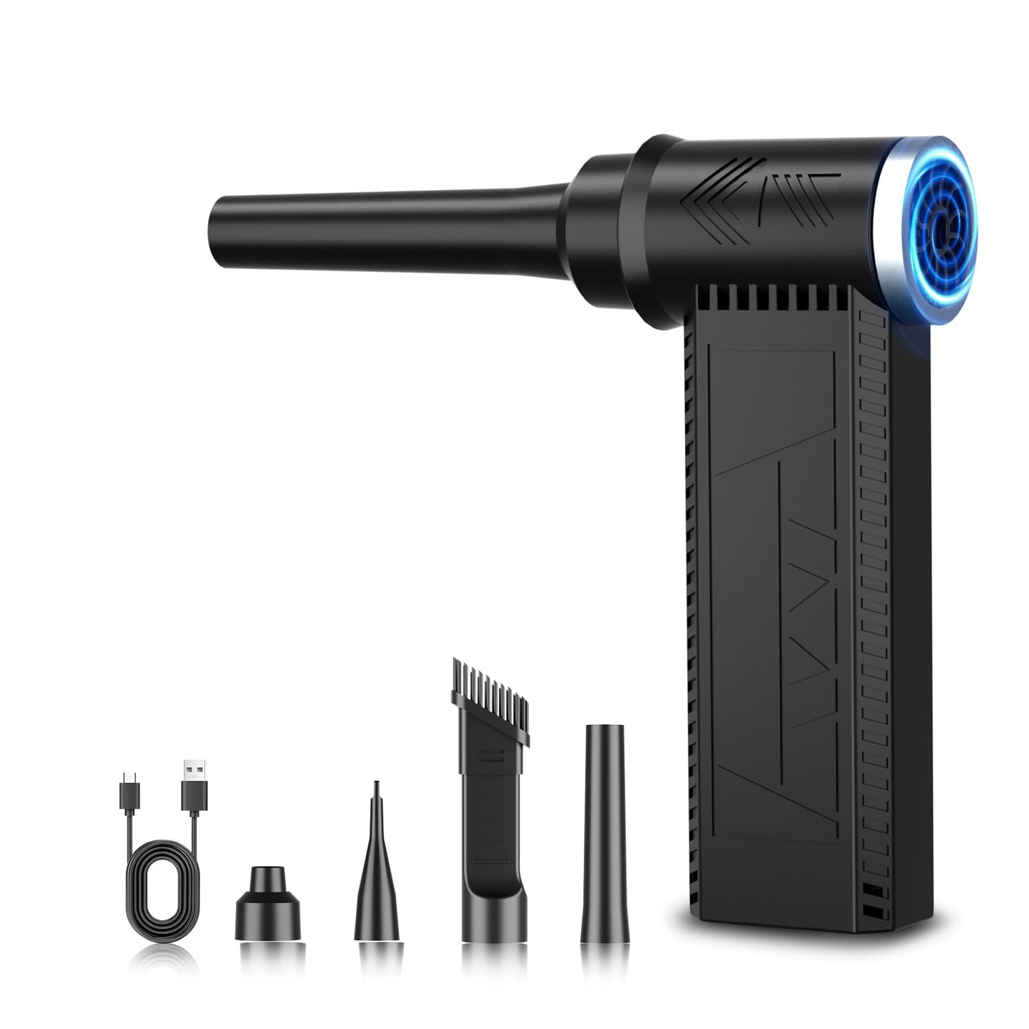 Meudeen Cordless Electric Air Duster: 120,000 RPM High-Speed 4-Speed Adjustable Blower, Rechargeable Battery-Powered Dust Cleaner for PC Keyboards