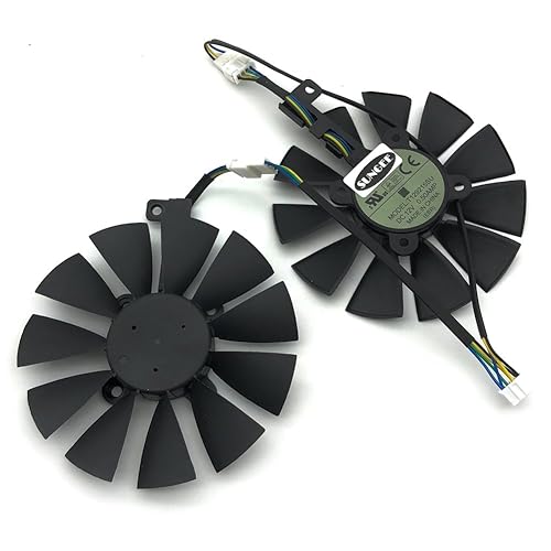 Z.N.Z A Pair 87MM Cooler Fan for ASUS GTX1060 1070 Ti RX 470 570 580 Graphics Card T129215SU Cooling Fans