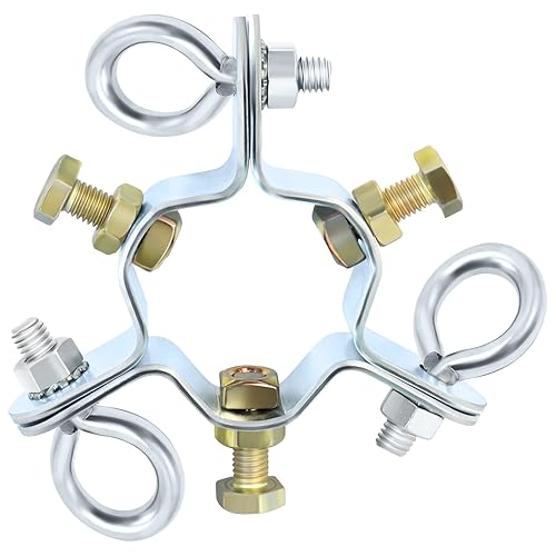 EZ 43-A 3 Way Antenna Masts Guy Wire Clamp, Antenna Mast Mount for Erecting 0.8" to 1.8" Antenna Masts