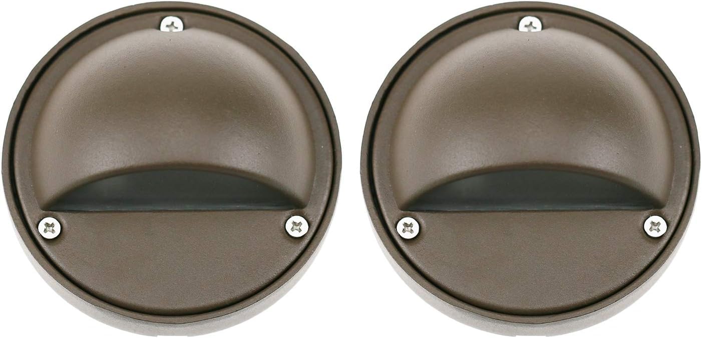 Lumina Lighting® 2W LED Deck Lights (2 Pack) | Low Voltage Landscape Lighting Waterproof - 12V 3000K Outdoor Patio Step Deck Lighting | Replaceable G4