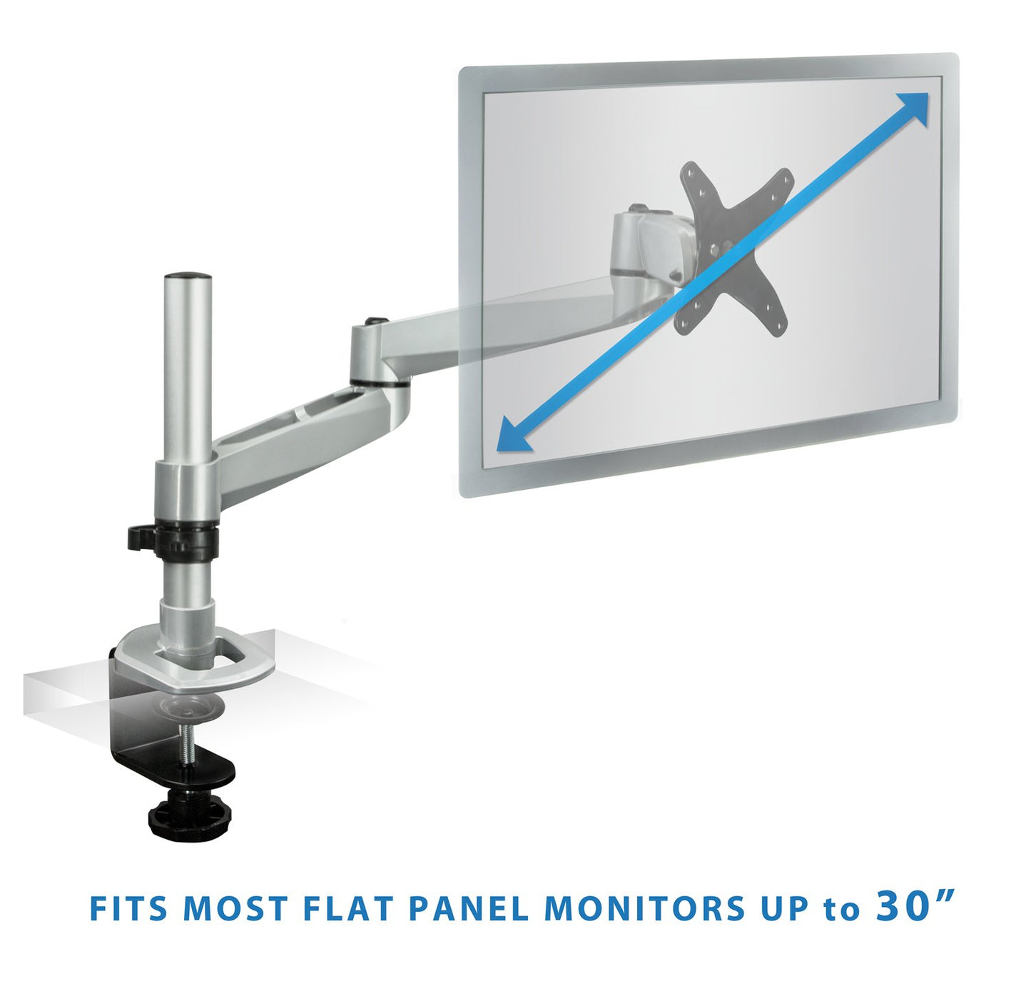 Mount-It! Articulating Single Arm Computer Monitor Desk Mount for 24-Inch Monitors (MI-33116)