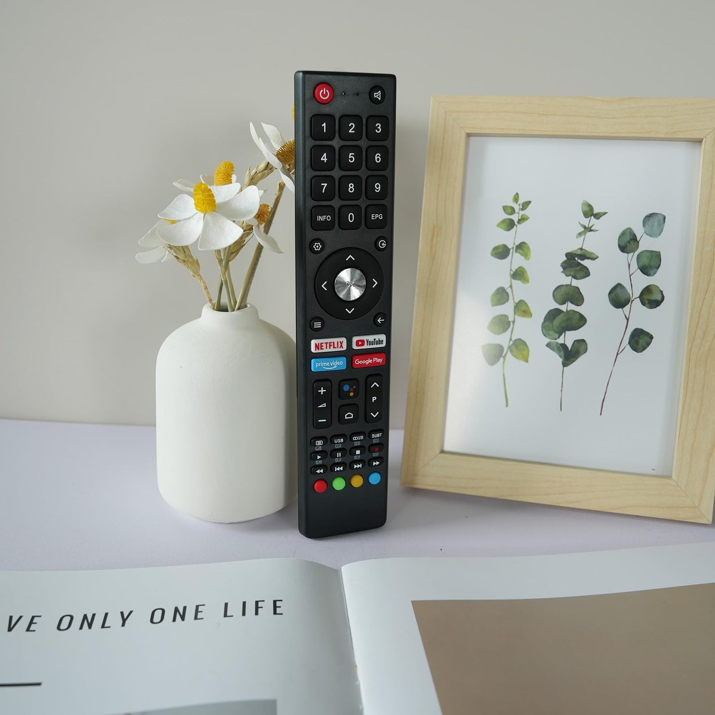 Voice Replacement Remote Control Compatible for JVC RM-C3367 LT-50KC508 50" Smart 4K UHD Android TV