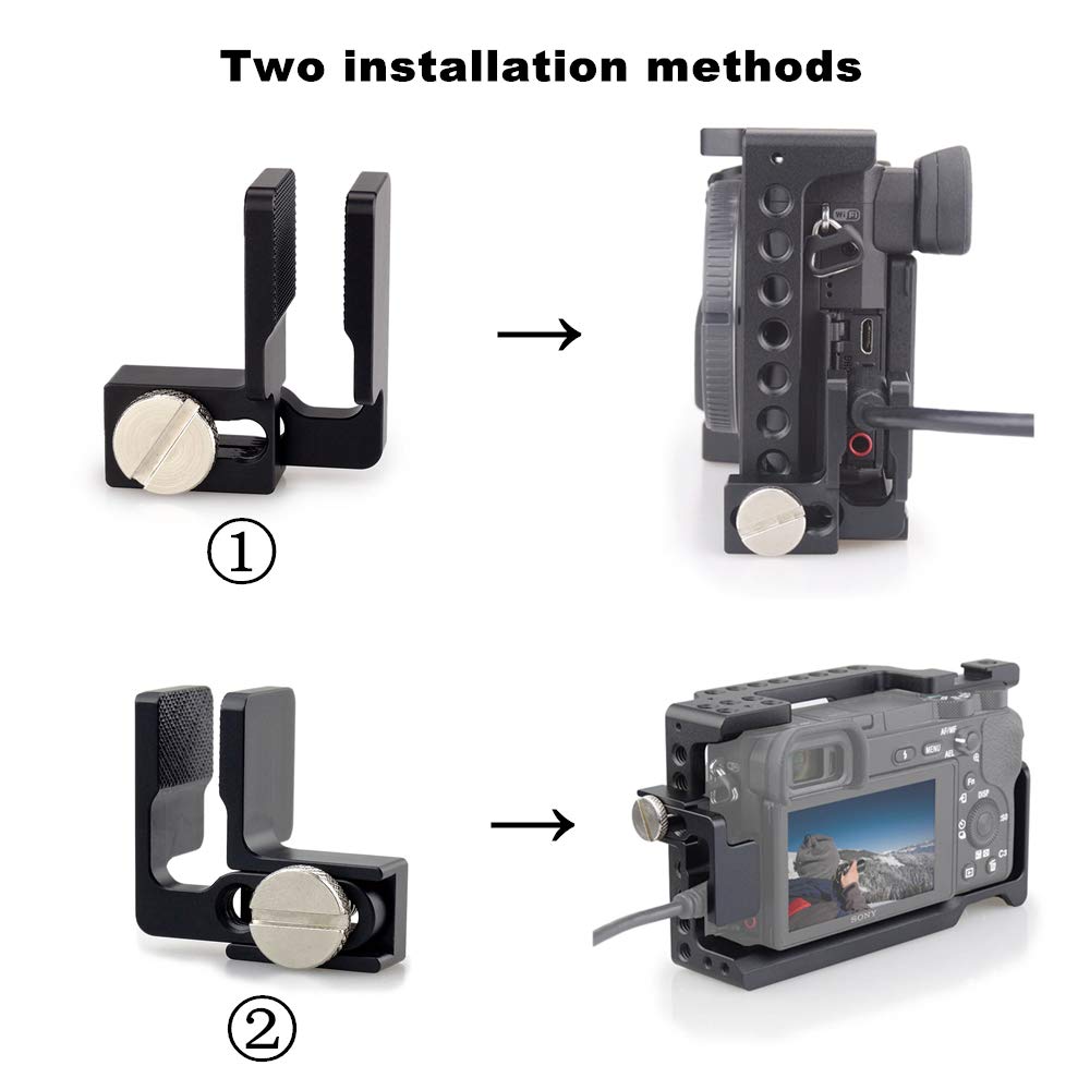 MAGICRIG HDMI Cable Clamp Lock for Sony A6600 A6500 A6300 A6000 Camera Cage