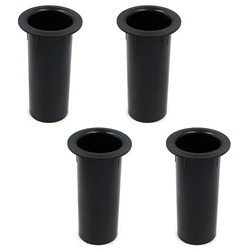 Geesatis 4 pcs Speaker Port Tubes 4.72" x 2" ABS Speaker Box Bass Air Port, Black