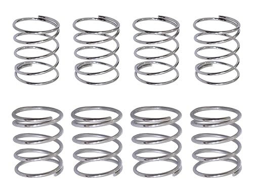 Auto-plaza 8pcs 2lb 4lb Springs for Sanwa JLF Joysticks Stainless Steel Springs for Games Box Sticks (4pcs 4lb + 4pcs 2lb springs)