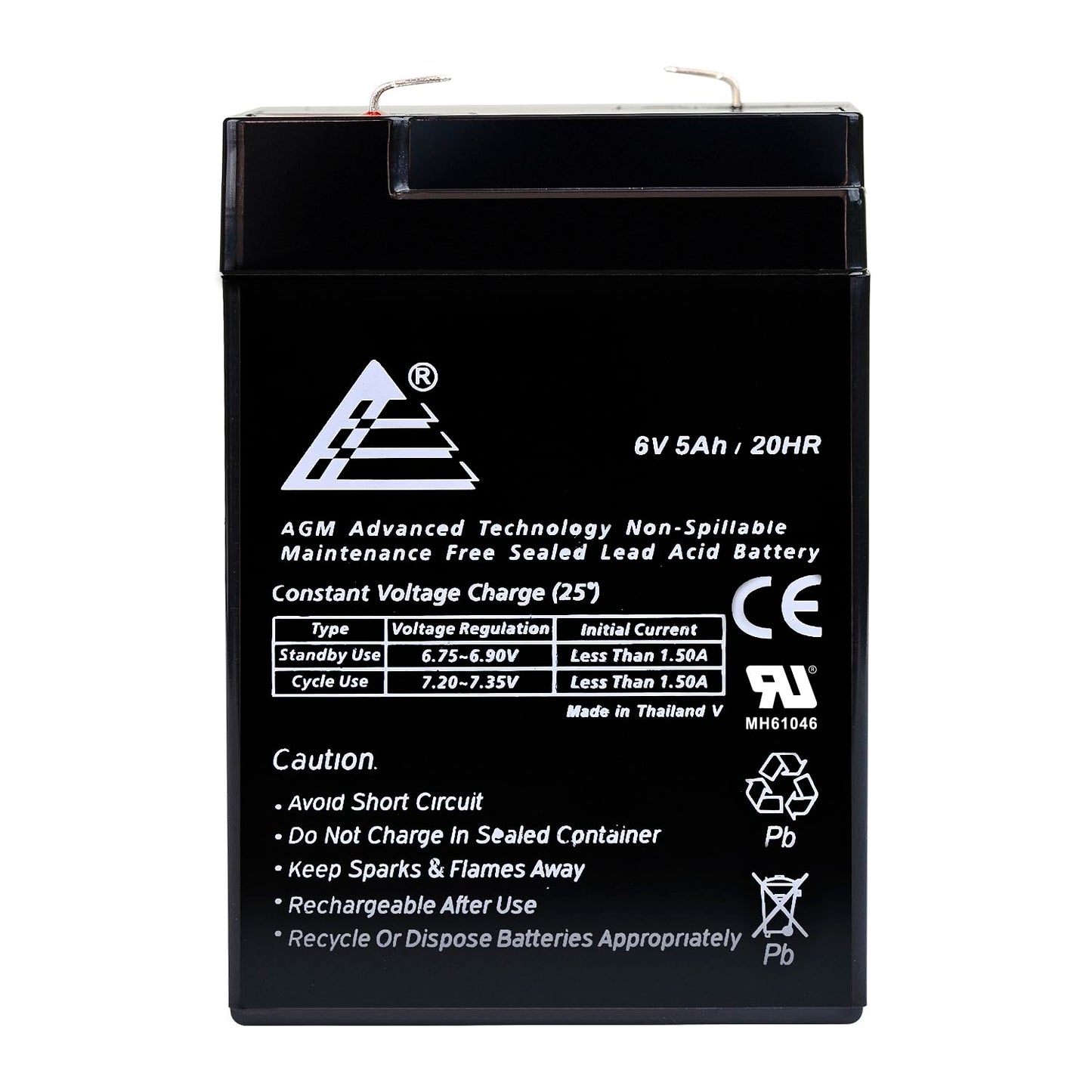 ExpertPower 6V 5AH AGM SLA Rechargeable Battery Replaces 4ah 4.5ah