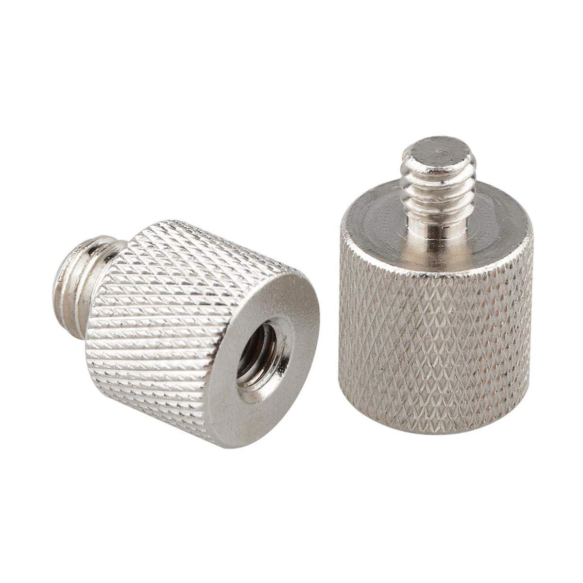 CAMVATE 1/4" Female to 3/8" Male & 3/8"-16 Female to 1/4"-20 Male Screw Adapter for Tripod and Camera and Qr Plate/Adapter Brass - 0910