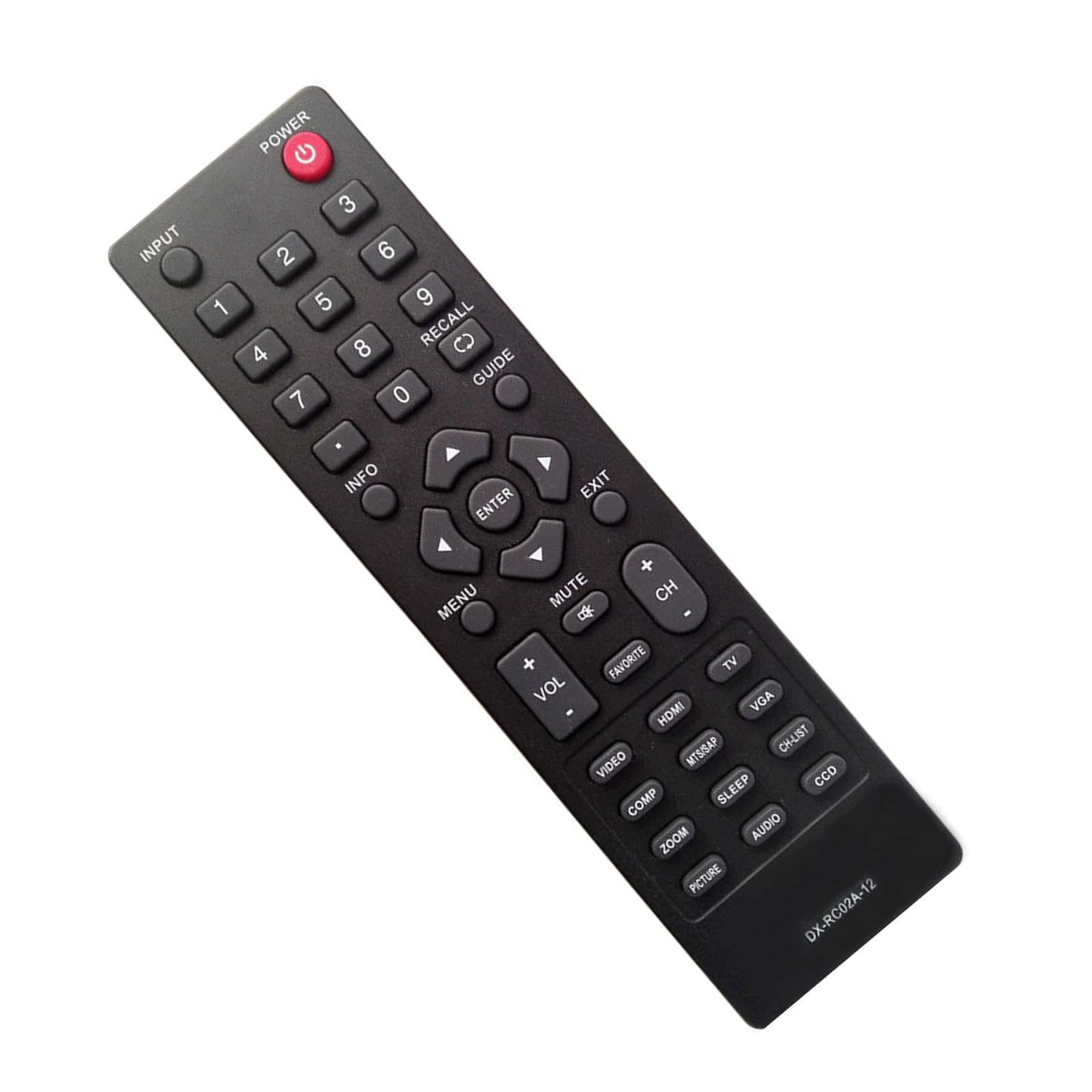 New DX-RC01A-12 DX-RC02A-12 DX-RC01A-13 LCD LED TV Replaced Remote fit for DYNEX TV DX-46L262A12 DX-32L230A12; DX-46L260A12 DX-24L230A12 DX-19E220A12