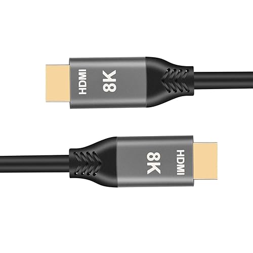 NFHK HDMI 2.1 Cable Ultra-HD UHD 8K 60hz 4K 120hz Cable 48Gbs with Audio & Ethernet HDMI Cord (2.0m)
