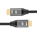NFHK HDMI 2.1 Cable Ultra-HD UHD 8K 60hz 4K 120hz Cable 48Gbs with Audio & Ethernet HDMI Cord (2.0m)