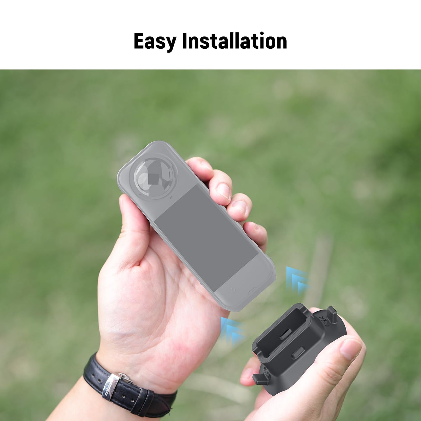 NEEWER Silicone Stand Base Compatible with Insta360 x5, Nonslip Stable Anti Scratch Desktop Camera Mount Support Stablizer Adapter for Vlogging