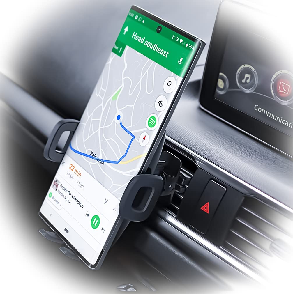 ENCASED Vent Mount Phone Holder for Car, Secure Case-Friendly Grips (Compatible with iPhone/Samsung Models)