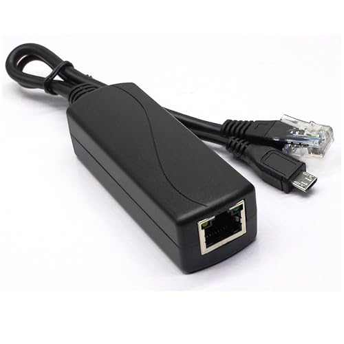 ANVISION Active 48V to 5V 2.4A PoE Splitter Adapter with Micro USB Plug, IEEE 802.3af Compliant, for Tablets, Dropcam or Raspberry Pi, IPC, IP Camera