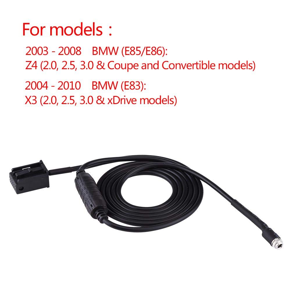 Keenso Female AUX Auxiliary Audio Input Adapter Cable for E85 E86 Z4 CD X3 E83 12 Line for