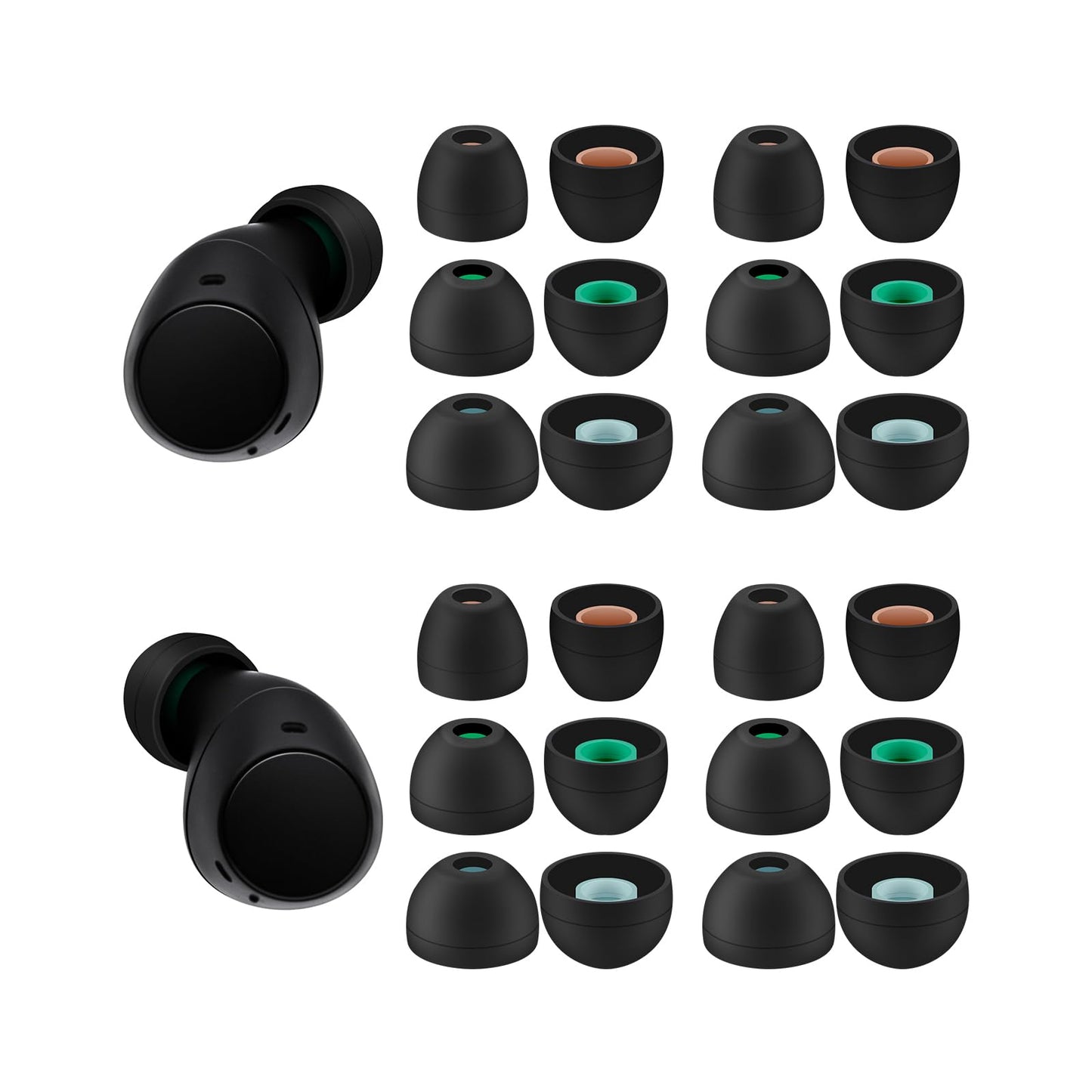 Klowcok Replacement Silicone Ear Tips for Sony WF-C700N / WF-C710N / WF-C510 / WF-C500 Wireless Earbuds, Compatible with Sony WI-C100 /WI-C200