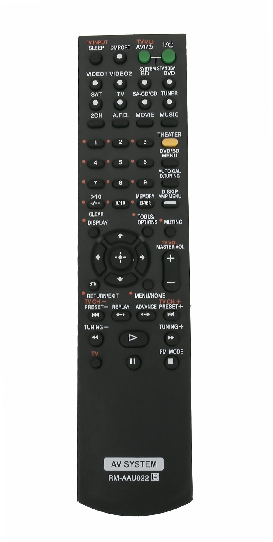 New Replace Remote Control RM-AAU022 fit for Sony Home Theatre System STR-DG520 STRKM7500 HTDDWG700 HT-SF2300 STR-KS2300 HT-SS2300 HTDDW5000
