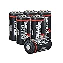 Lancer Tactical CR123A 1300mAh Lithium Batteries, 3 Volt, 10-Year Shelf Life for High Intensity Flashlight, Home Safety, Security Devices (6 Count)
