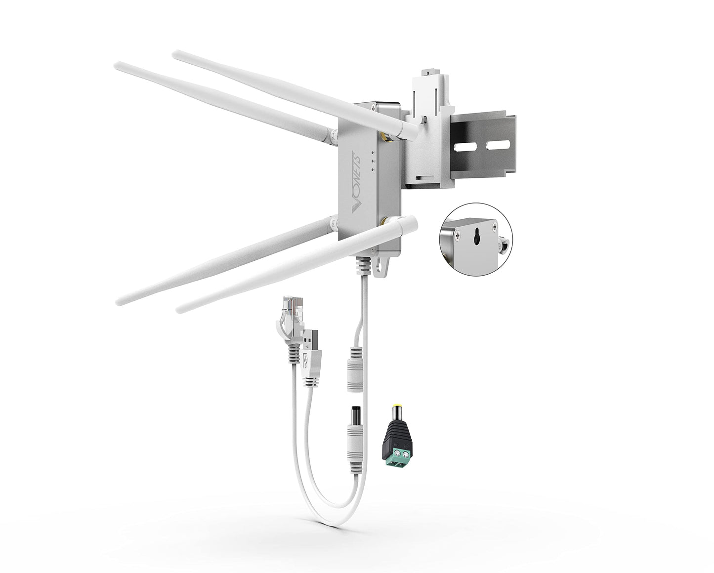 VONETS VBG1200 Industrial Mini Dual Band 2.4GHz/5GHz WiFi Bridge/Router/WiFi to Ethernet Adapter/AC1200 WiFi Signal Range Extender 1 RJ45 Male