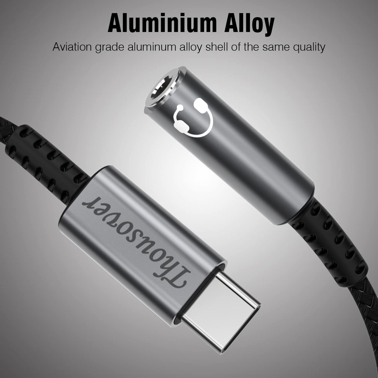 Thousover USB Type C to 3.5mm Female Headphone Jack Adapte