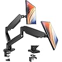 Simple Deluxe Dual Monitor Arm, Adjustable Monitor Stand Mount for 13" to 32" Display, Black