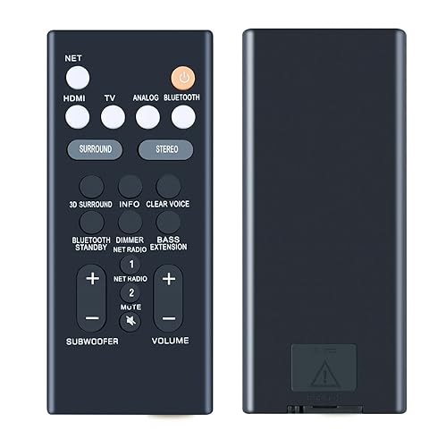 Replacement Remote Control for Yamaha Soundbar ATS-1070 ATS-1080 ATS-1060 ATS-2090 YAS-106 YAS-207 YAS-107 YAS-108 Sound Bar System