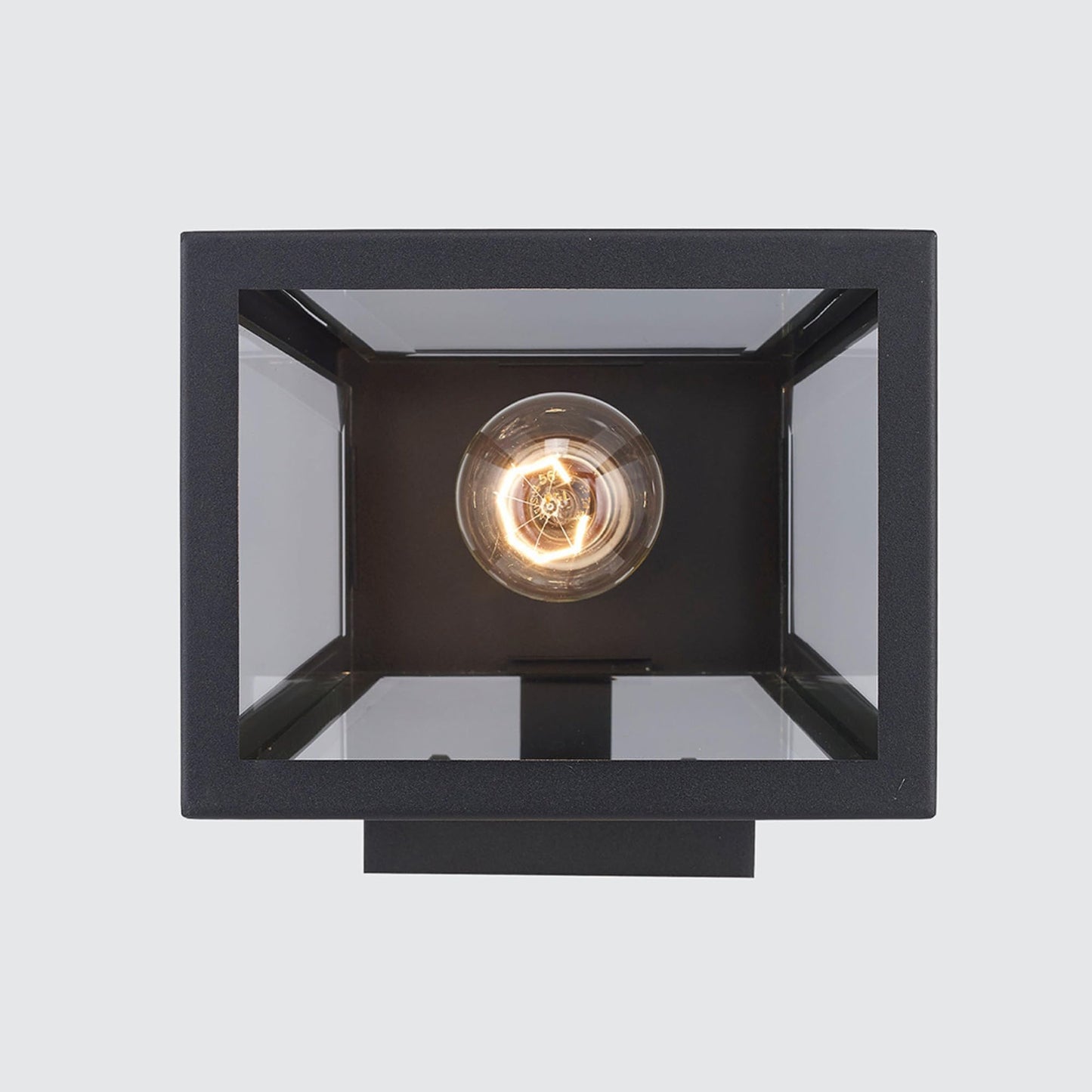 Charmelle 1-Inch Outdoor Wall Light | Black Exterior Sconce with Clear Glass | 1-Light Fixture | Uses E26 Medium Base Bulb | Wet Rated for Porch