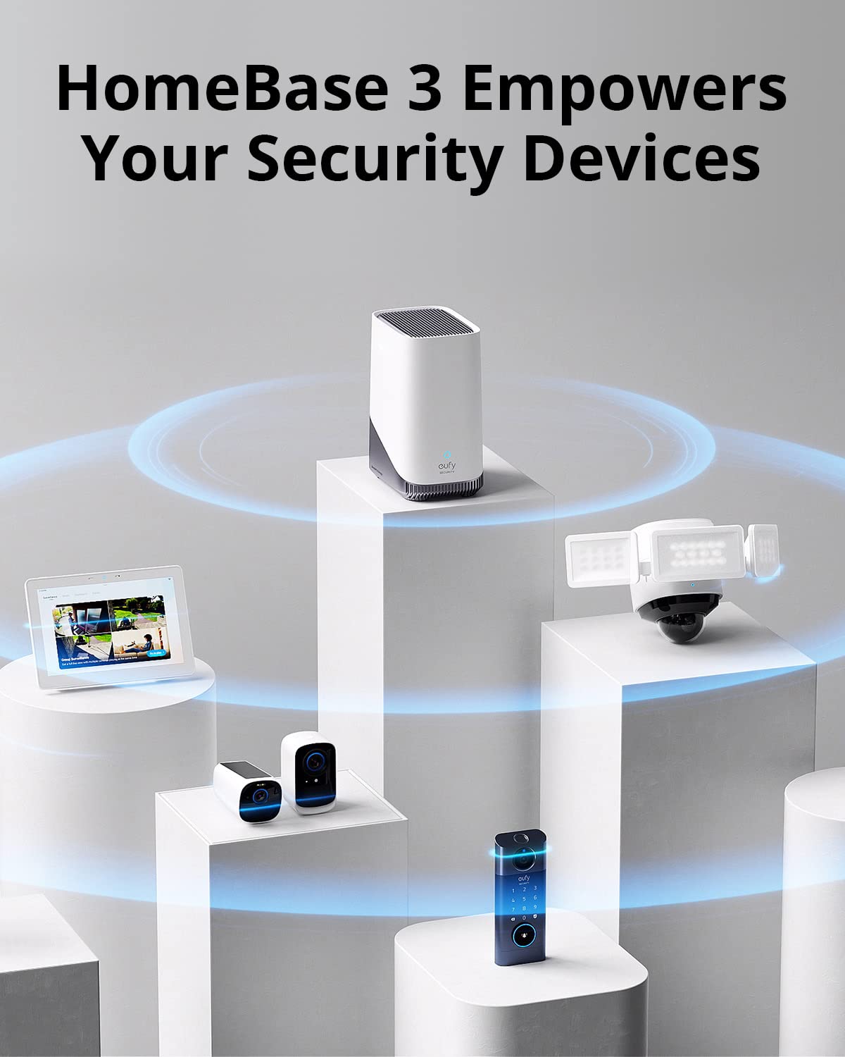 eufy Security HomeBase S380(HomeBase 3),eufy Edge Security Center, Local Expandable Storage up to 16TB, eufy Security Product Compatibility, Advanced