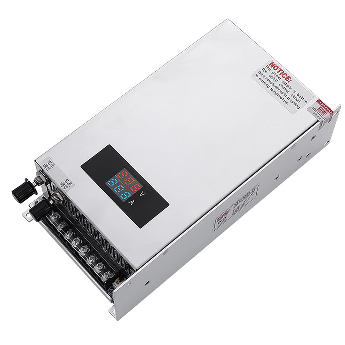 1000W Adjustable Switch Power Supply with LED Display 0-48V DC Output for Industrial Automation and LED Displays