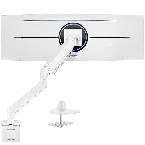 VIVO Premium Aluminum Heavy Duty Monitor Arm for Ultrawide Monitors up to 49 inches and 33 lbs, Single Desk Mount Stand, Pneumatic Height, Max VESA
