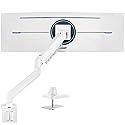 VIVO Premium Aluminum Heavy Duty Monitor Arm for Ultrawide Monitors up to 49 inches and 33 lbs, Single Desk Mount Stand, Pneumatic Height, Max VESA