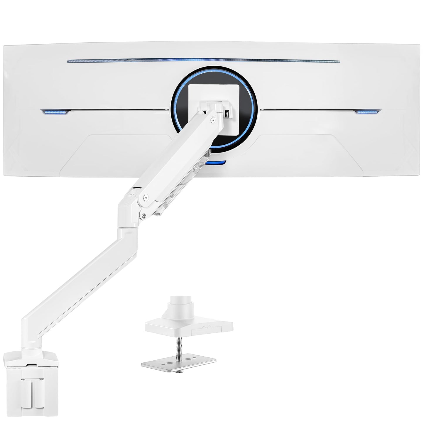 VIVO Premium Aluminum Heavy Duty Monitor Arm for Ultrawide Monitors up to 49 inches and 33 lbs, Single Desk Mount Stand, Pneumatic Height, Max VESA