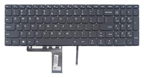 New US Black Backlit English Laptop Keyboard (Without Frame) Replacement for Lenovo IdeaPad 510-15IKB 510-15ISK p/n:SN20K82099 LCM15J73USJ6862