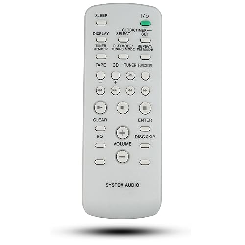 Replacement Remote Control Compatible for Sony MHC-EC78 HCD-EC78 RM-SC55 HCD-ZX6 Micro Hi-Fi Component System