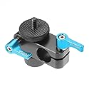 Fotga DP500 III 15mm Rod Clamp Mount with 1/4 Thread Screw and Hole for Dslr Camera Monitor Magic Arm Tripod Ball Head