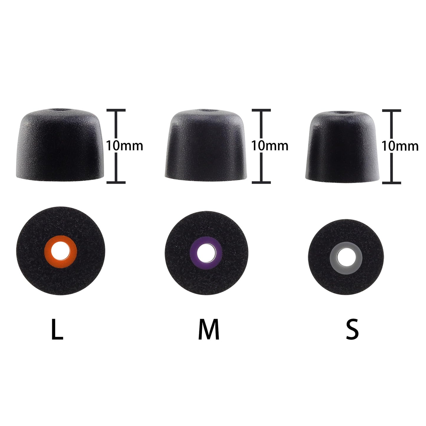 NANLANFAN Replacement Memory Foam Ear Tips for Shure SE215 PRO SE215 SE112 SE315 SE425 SE535 SE846 Aonic4 Aonic5 Earphones, Ultimate Comfort, 3 Pairs