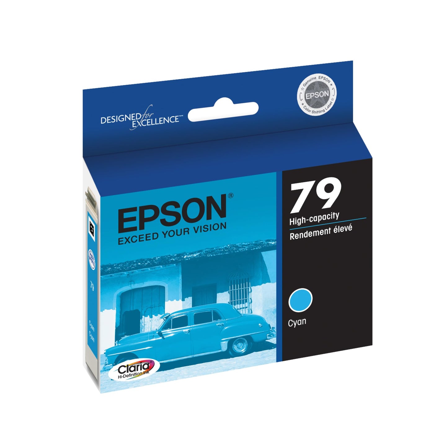 Epson 79 Claria Hi-Definition Ink Standard Capacity Cyan Cartridge (T079220) Works with Artisan 1430, Stylus Photo 1400