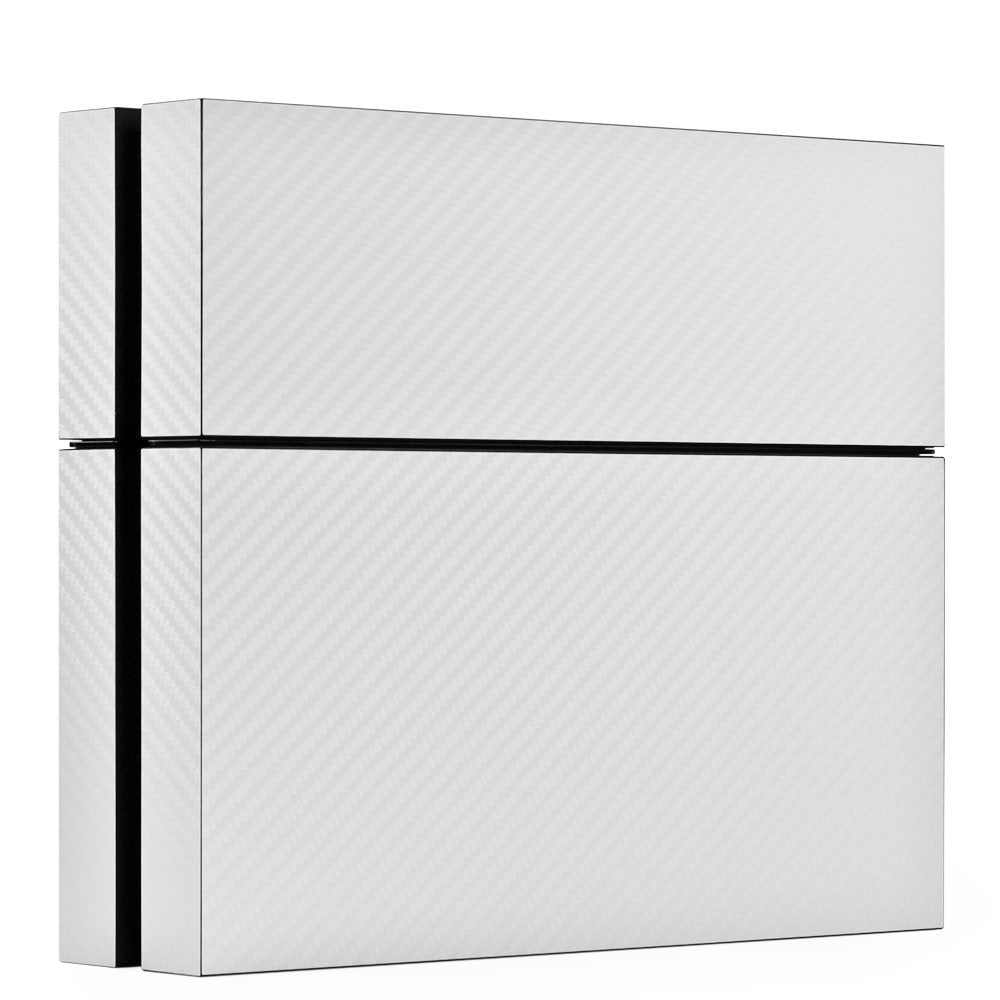 ArmorSuit MilitaryShield White Carbon Fiber Skin Wrap Film + HD Clear Screen Protector for Sony PlayStation 4 - Anti-Bubble Film