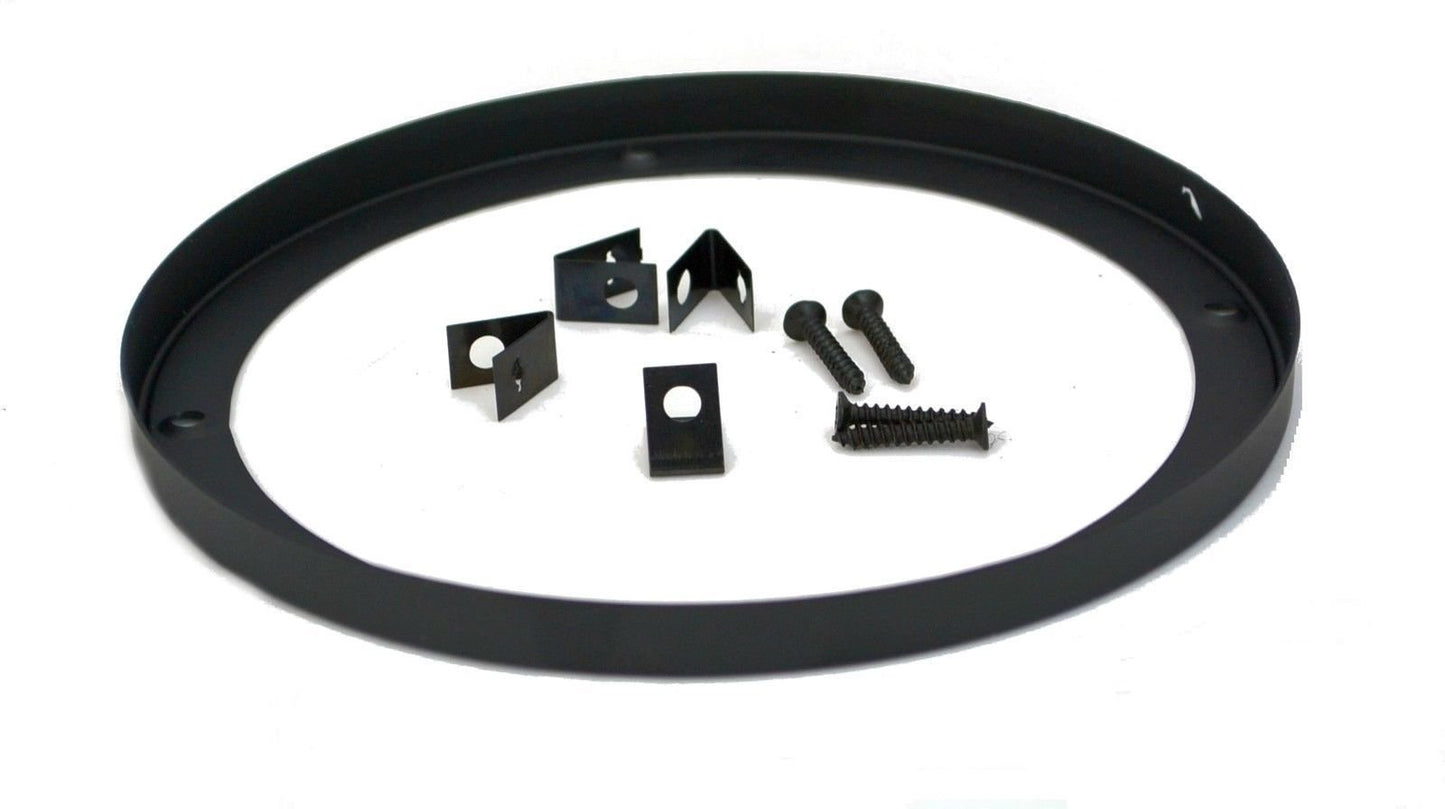 1PAIR 6.5 INCH CAR SPEAKER WOOFER STEEL MESH GRILL W/ SPEED CLIPS SCREWS GT-6.5 - BLACK