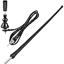 Marine Boat Radio Antenna Waterproof 16 Inch, Rubber Duck Dipole Flexible Mast FM AM Antenna for Boat Radio Car ATV UTV RZR SPA