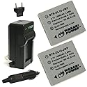Wasabi Power Battery (2-Pack) and Charger for Fujifilm NP-40, NP-40N and Fuji FinePix F402, F403, F420, F455, F460, F470, F480, F610, F650, F700