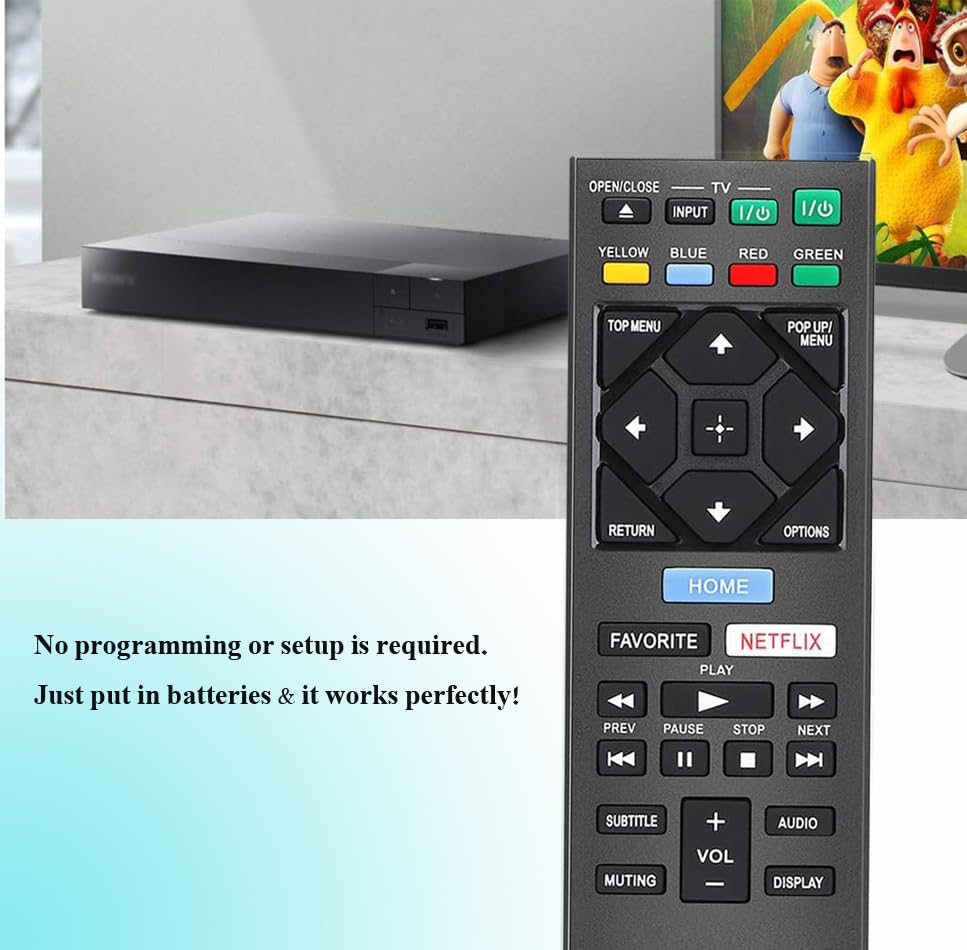 Universal Replacement Remote Control for Sony UBP-X700 BDP-BX370 BDP-S1700 BDP-S2500 BDP-S3500 BDP-S5500 BDP-S3700 BDP-S6700 BDP-S1500 Blu-ray DVD