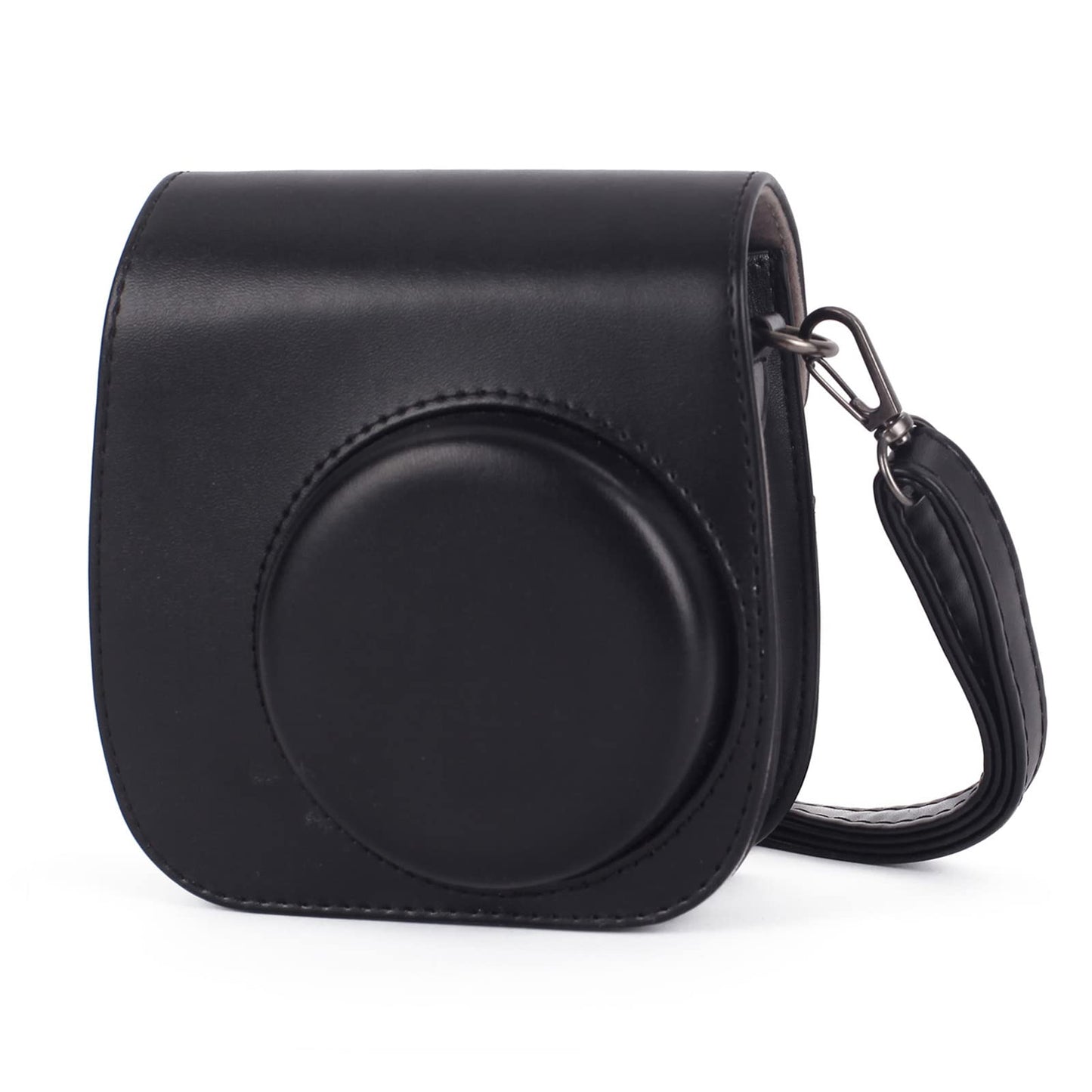 Phetium Instant mini 12 Camera Protective Case Compatible with Instax Mini 12 11,PU Leather Bag with Pocket and Adjustable Shoulder Strap (Black)