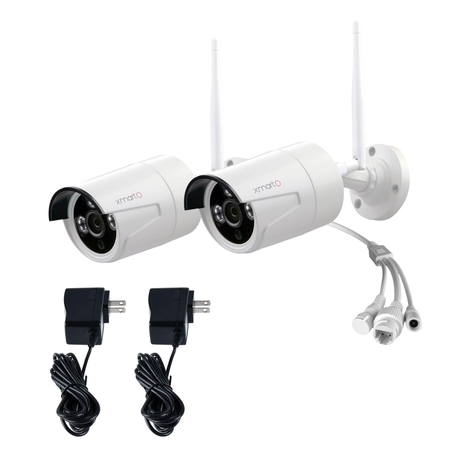 xmartO WB2024-W 2K 3MP Super HD WiFi Home Security Camera with Built-in Microphone (add-on Camera with 3.6mm Lens?Pack of 2, Requires 5MP NVR to Work)
